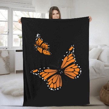 Discover Monarch Butterfly Fleece Blankets