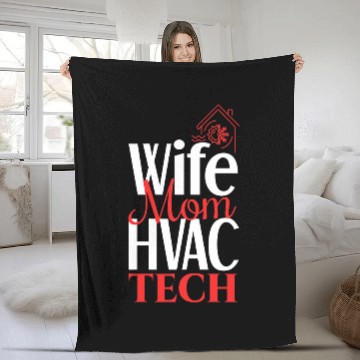 Discover Womens HVAC Female HVAC Technician Mom HVAC Technician Fleece Blankets