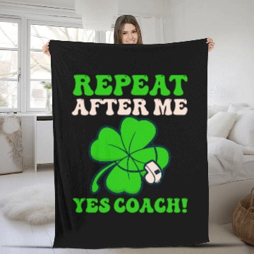 Discover Repeat Yes Coachs Design St  Patricks Coach Fleece Blankets