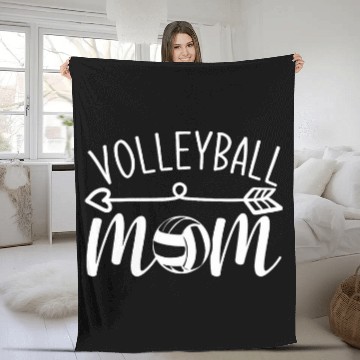 Discover Womens Volleyball Mom Baseball Tees Fleece Blankets