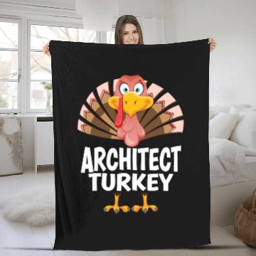 Discover Thanksgiving Architect Turkey Matching Pajama Fleece Blankets