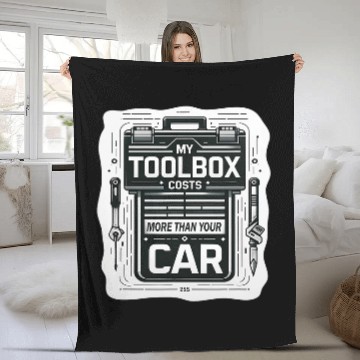 Discover My Toolbox Costs More Than Your Car HVAC Installer 22 Fleece Blankets