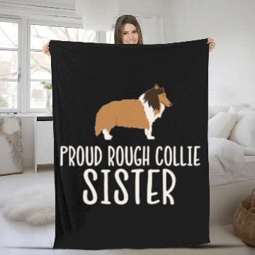 Discover Proud Rough Collie Sister Fleece Blankets