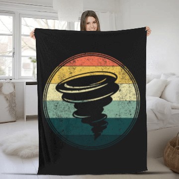 Discover Retro Storm Chasing Meteorologist Baseball Tees Fleece Blankets