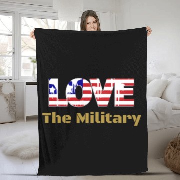 Discover Love The Military 1 Fleece Blankets