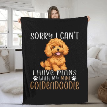 Discover Mini Golden Doodle Sorry I Cant Plan With Mini Goldendoodle Baseball Tees Fleece Blankets