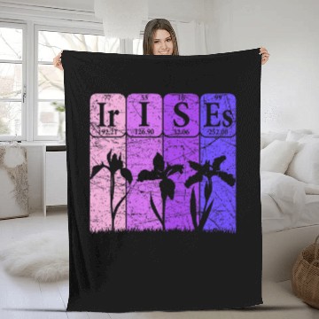 Discover Irises Periodic Table Elements Florist Irises Flowers Lover Zip Fleece Blankets
