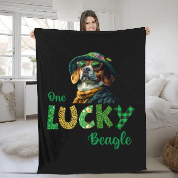 Discover Magical Beagle Gnome A St  Patricks Day Transformation 2 Zip Fleece Blankets