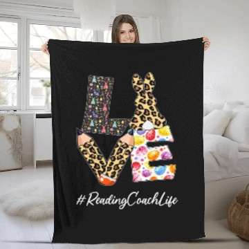 Discover Reading Coachs Love Pencil Easter Day Bunny Leopard Women Fleece Blankets