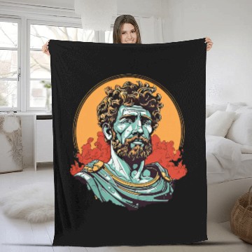 Discover Marcus Aurelius 80s Retro 1 Fleece Blankets