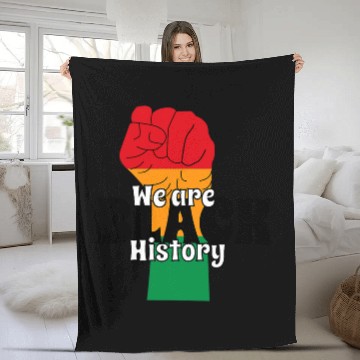 Discover We are Black History Juneteenth African American Fleece Blankets