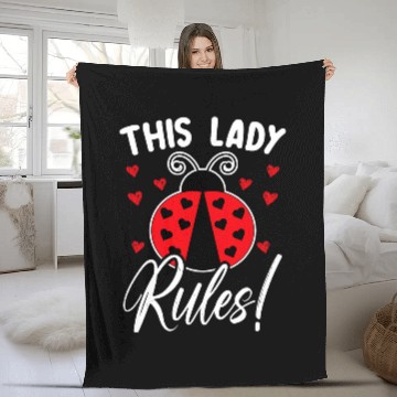 Discover This Lady Rules Insect Future Entomologist Ladybug Baseball Tees Fleece Blankets
