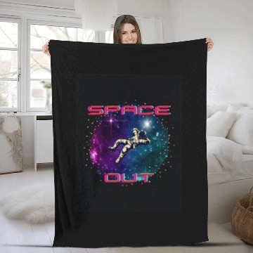 Discover Womens Space AF 1 Baseball Tees Fleece Blankets