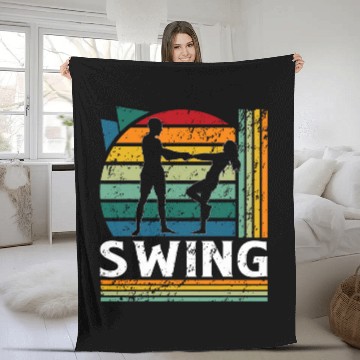Discover Swing Dancing Swing Dancer Swing Dance Lover 21 Fleece Blankets
