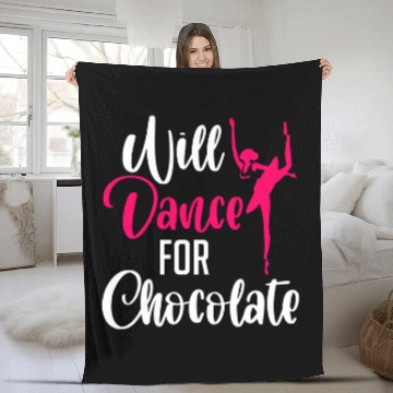 Discover Will Dance For Chocolate Ballerina Dancer Dance Ballet Fleece Blankets