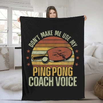 Discover Ping Pong Table Tennis Coachs Retro vintages Paddle DonT Make Fleece Blankets