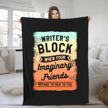 Discover Writers Block When Your Imaginary Friends Refuse To Talk Baseball Tees Fleece Blankets