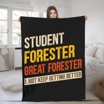 Discover vintages Funny Forestry Student Great Forester Fleece Blankets