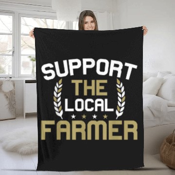 Discover Support Your Local Farmer Fleece Blankets
