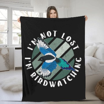 Discover Wing birdwatching birder outdoor birdwatcher birding 10 Fleece Blankets