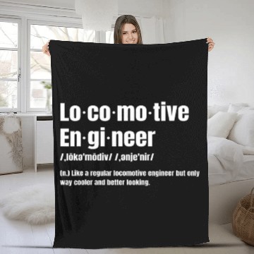 Discover Train Engineer Noun Engineman Driver Locomotive Handler Job Fleece Blankets