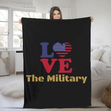 Discover Love The Military Fleece Blankets