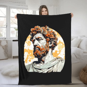 Discover Marcus Aurelius 80s Retro Zip Fleece Blankets