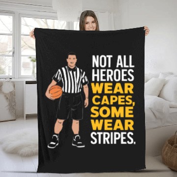Discover Basketball Referee Refereeing Ref Sports Game Official 5 Fleece Blankets