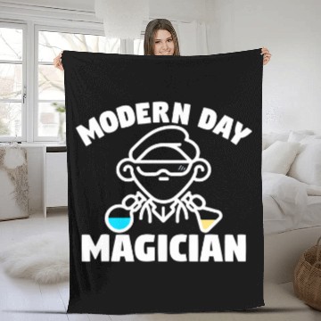 Discover Modern Day Magician Chemistry Fleece Blankets