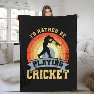 Discover vintages Cricketer Saying BatandBall Game Baseball Tees Fleece Blankets