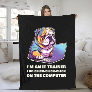 Discover Im an IT Trainer I Do ClickClickClick On The Computer Baseball Tees Fleece Blankets