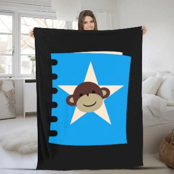 Discover Monkey going back to school 7 Fleece Blankets
