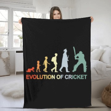 Discover vintages Cricket Evolution Team Sports Fleece Blankets