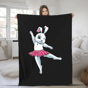 Discover Rabbit Ballet Dance Ballerina Bunny Dancing Danseuse Fleece Blankets