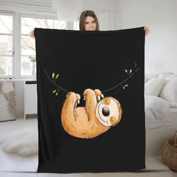 Discover Two Funny Sloths Chilling Sloth Lazy Tired Napping 1 Fleece Blankets