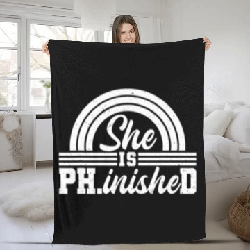 Discover She Is Ph inisheD Doctor of Philosophy Fleece Blankets