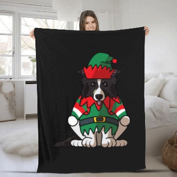 Discover Merry Christmas Border Collie Greetings Dog Lover Baseball Tees Fleece Blankets