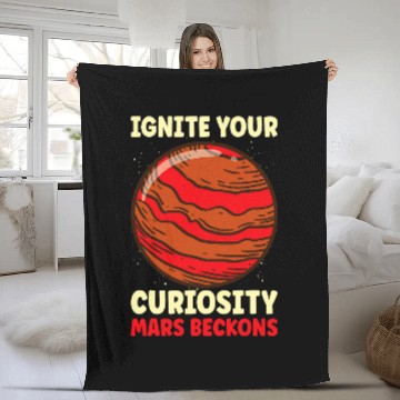 Discover Mars Explore Astronaut Astronomy Solar System Outer Space 22 Fleece Blankets