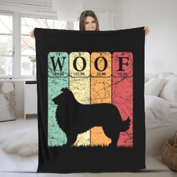 Discover Rough Collie Periodic Table Elements Rough Collie Dog Lover Fleece Blankets