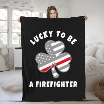 Discover Structural Firefighters Lucky to Be A Firefighter 21 Baseball Tees Fleece Blankets