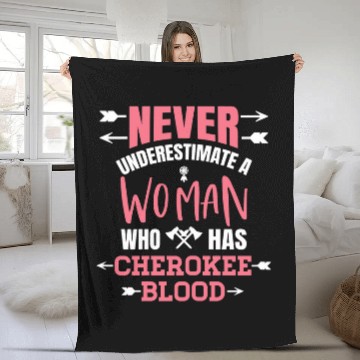 Discover Womens Native American US Cherokee Indigenous Peoples Day Design Fleece Blankets
