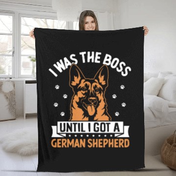 Discover I Was The Boss Until I Got A German Shepherd Fleece Blankets
