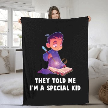 Discover warlock 2y told me im a special kid 2magician 2school Fleece Blankets