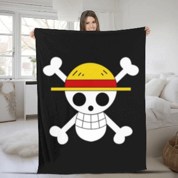 Discover Straw hat pirates flag one piece 3D Fleece Blankets