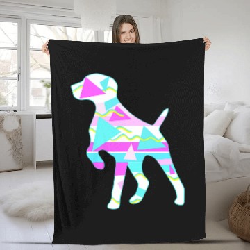 Discover Womens German Shorthair Pointer GSP MOM Mother Retro Fleece Blankets