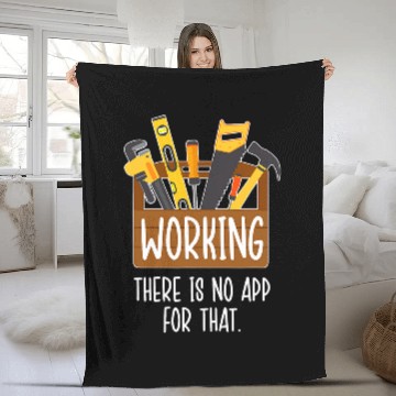 Discover Working there is no app for that for handyman Baseball Tees Fleece Blankets