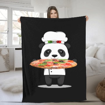 Discover Italian Chef Panda Fleece Blankets