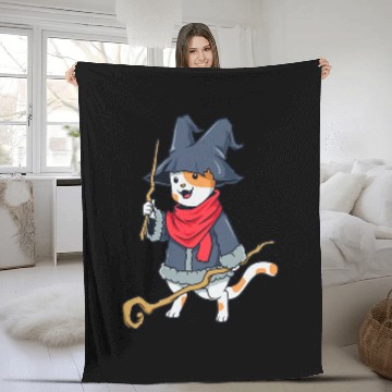 Discover Wizard and magician 2magic cat Zip Fleece Blankets