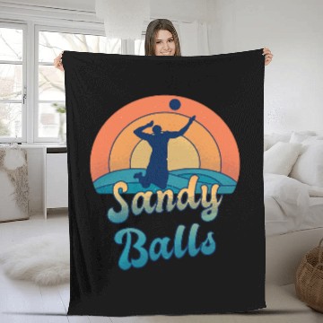 Discover Sandy Balls for a Beach Volleyball Player Fleece Blankets
