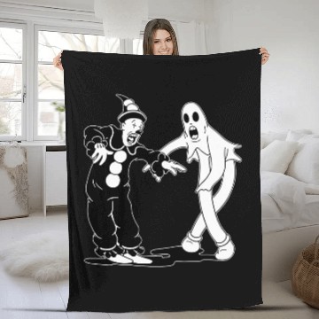 Discover Koko the Clown and ghosts Dancing Fleece Blankets